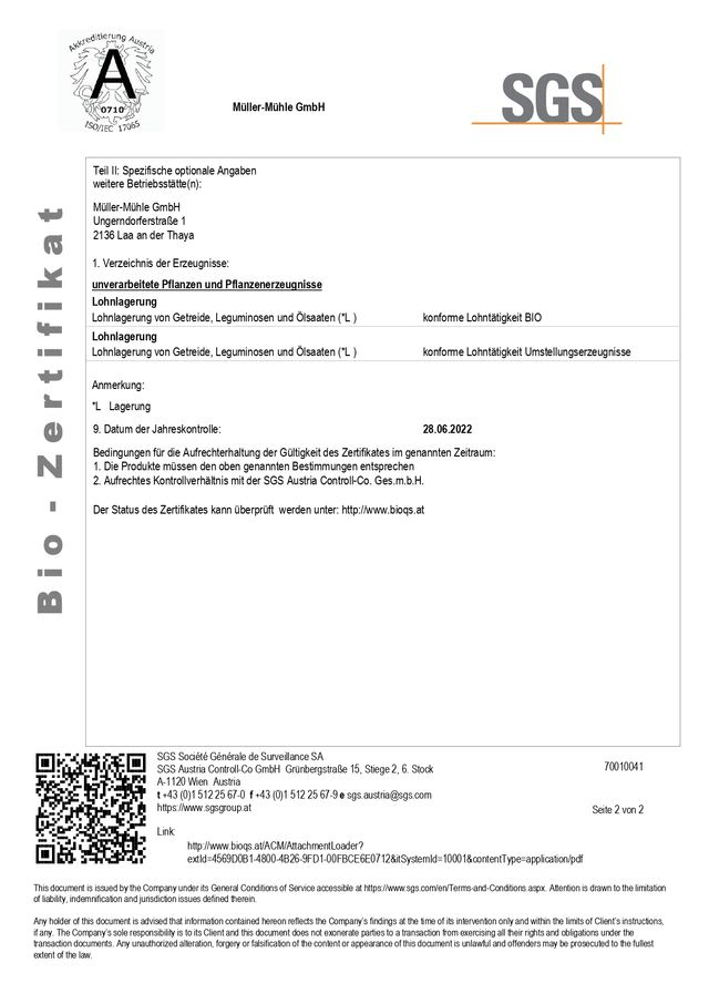 Bio Zertifikat